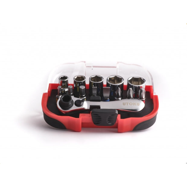 Utoku 14 Piece Mini Ratchet Socket and Bit Set UT-RGM-1