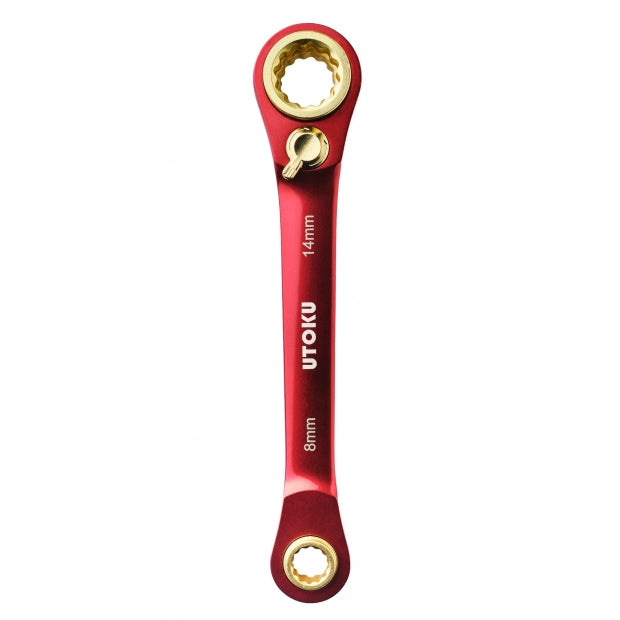 Utoku 4 in 1 Ratchet Wrench Red UT-4in1-8-14R