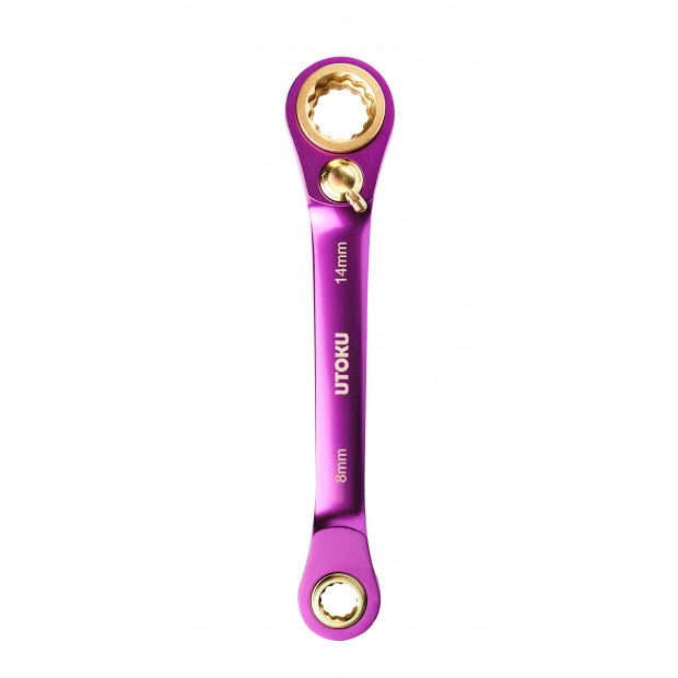 Utoku 4 in 1 Ratchet Wrench Purple UT-4in1-8-14PR