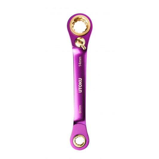 Utoku 4 in 1 Ratcheting Wrench Purple UT-4in1-8-14PR
