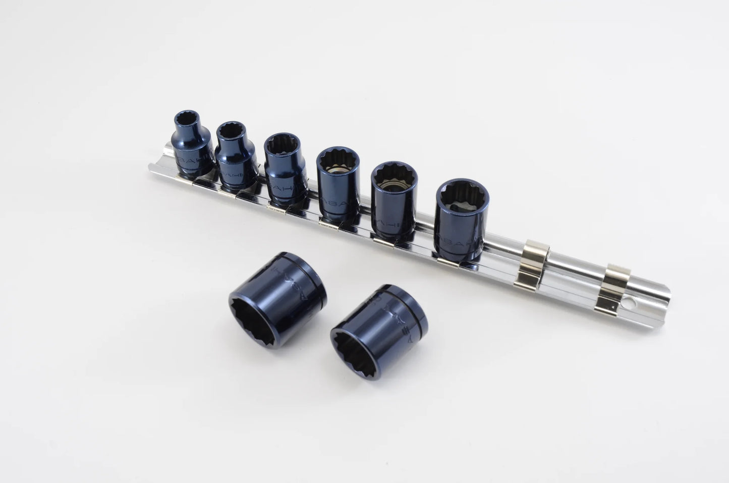 ASAHI 8pc Metric Socket Set Tactile Blue 3/8 in. Drive VO3080A