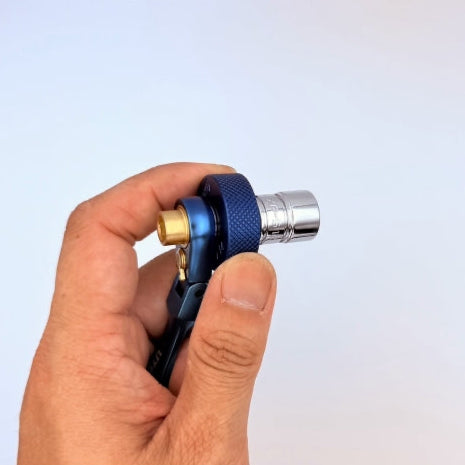 Utoku 1/4 in. to 1/4 in. Drive Thumb Wheel Quick Spinner Adaptor, Thick, Blue UT-QA14T