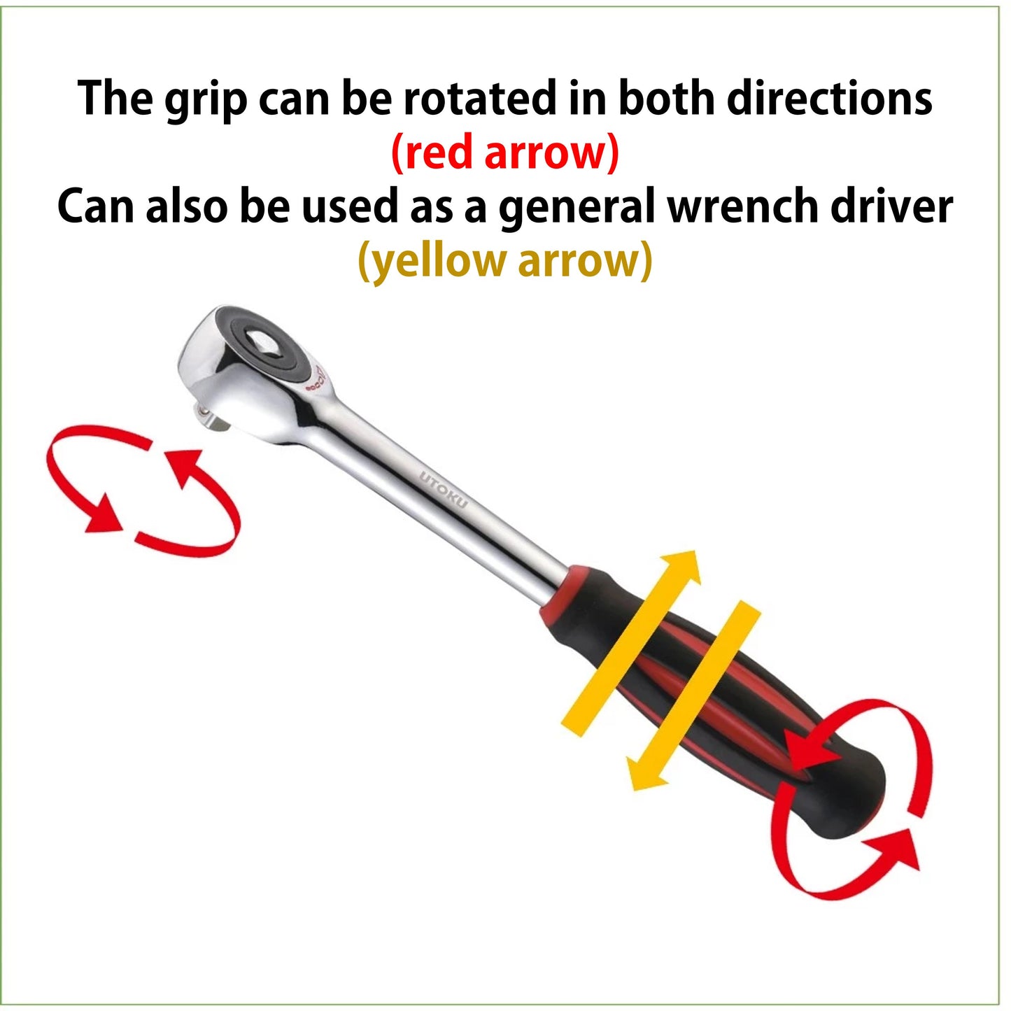 Utoku 1/4" Drive Twist Handle Ratchet UT-TBA-14