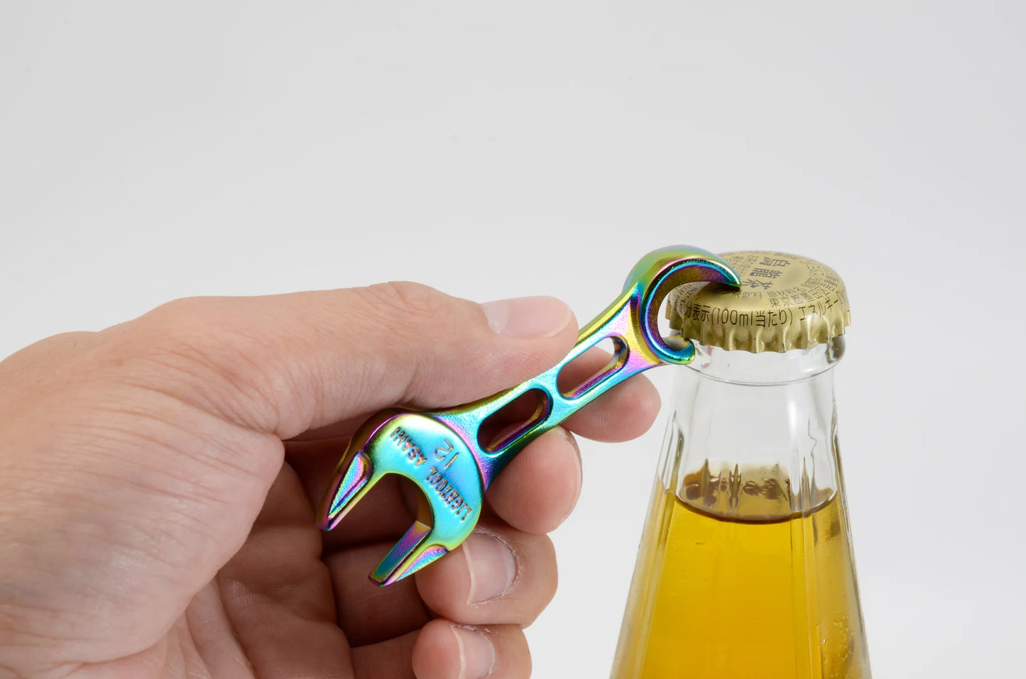 ASAHI LIGHTOOL Mini Combination Wrench Bottle Opener 12mm Tactile Rainbow LCO012R