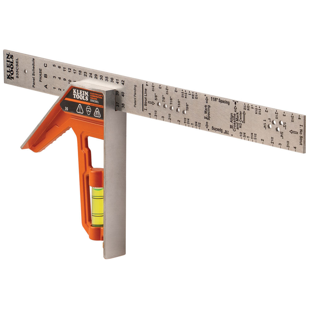 Klein Tools Electrician's Combination Square, 12-Inch 935CSEL