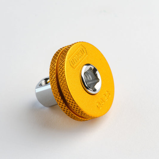 Utoku 1/4 in. to 3/8 in. Drive Thumb Wheel Quick Spinner Adaptor, Yellow UT-QA23L