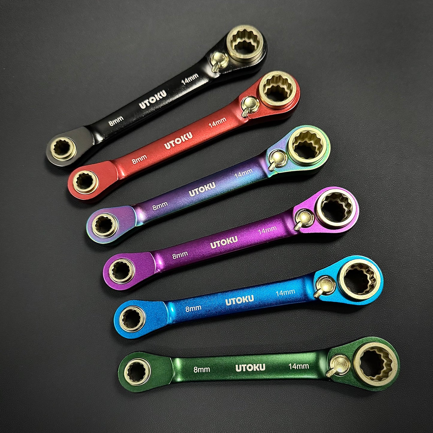 Utoku 4 in 1 Ratchet Wrench Red UT-4in1-8-14R