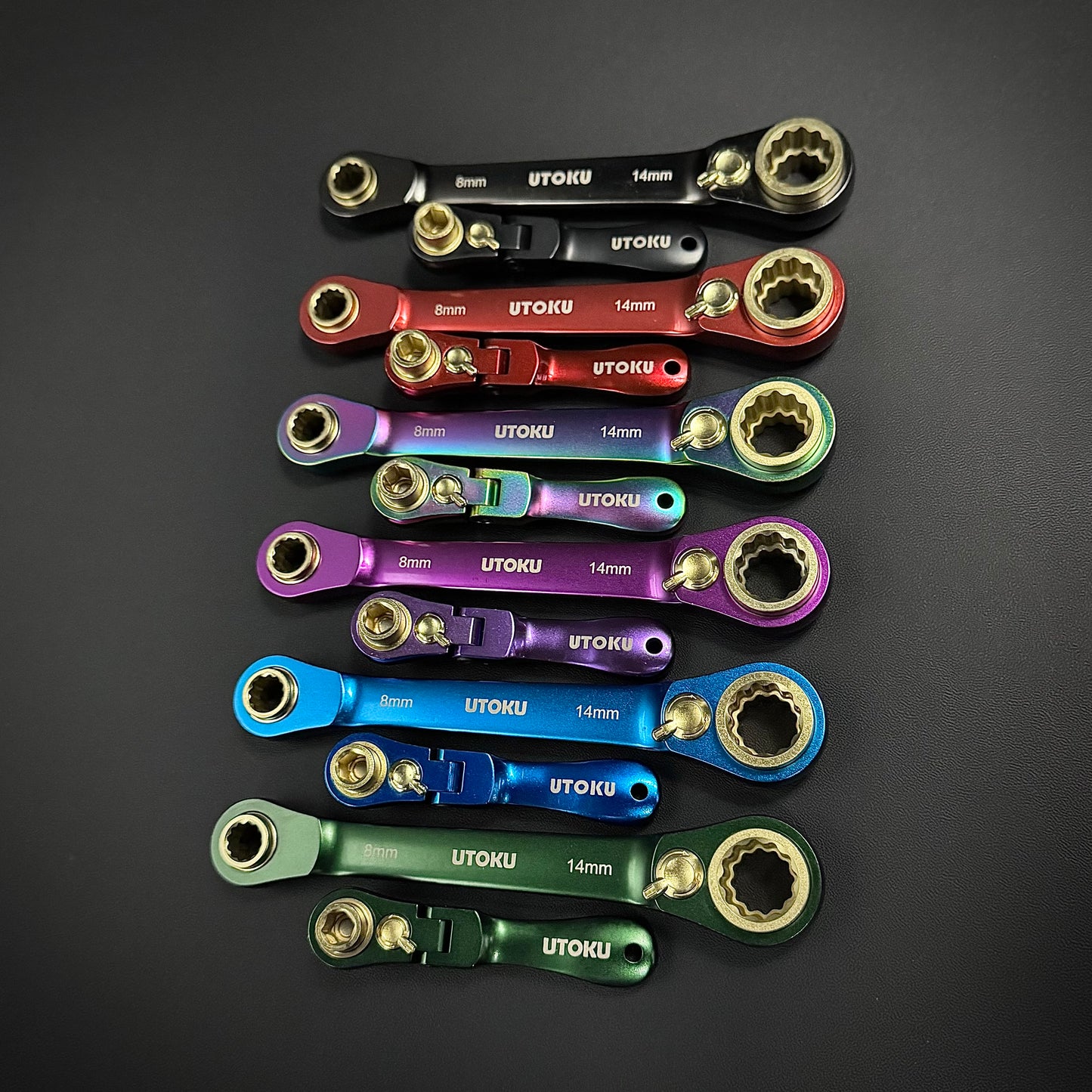 Utoku 4 in 1 Ratchet Wrench Red UT-4in1-8-14R