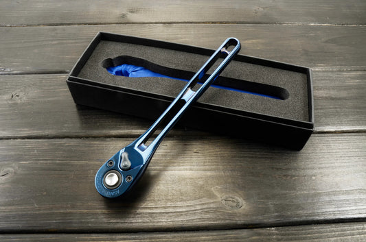 ASAHI LIGHTOOL Ion Plated Ratchet Blue 3/8 in. Drive LVR3180A