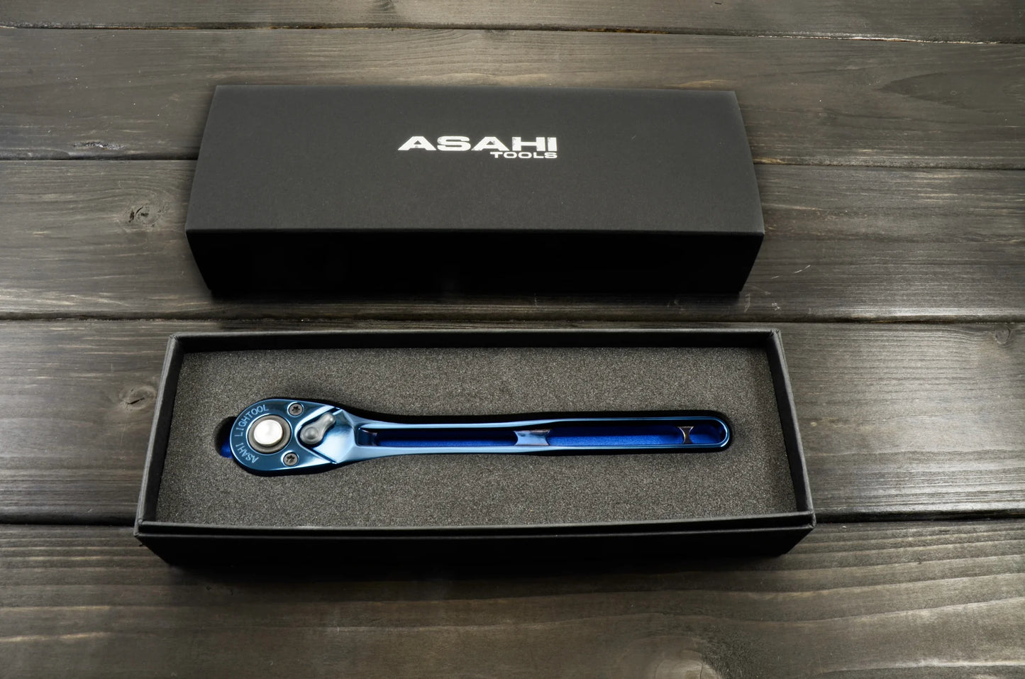 ASAHI LIGHTOOL Ion Plated Ratchet Blue 3/8 in. Drive LVR3180A
