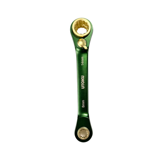 Utoku 4 in 1 Ratcheting Wrench Green UT-4in1-8-14G