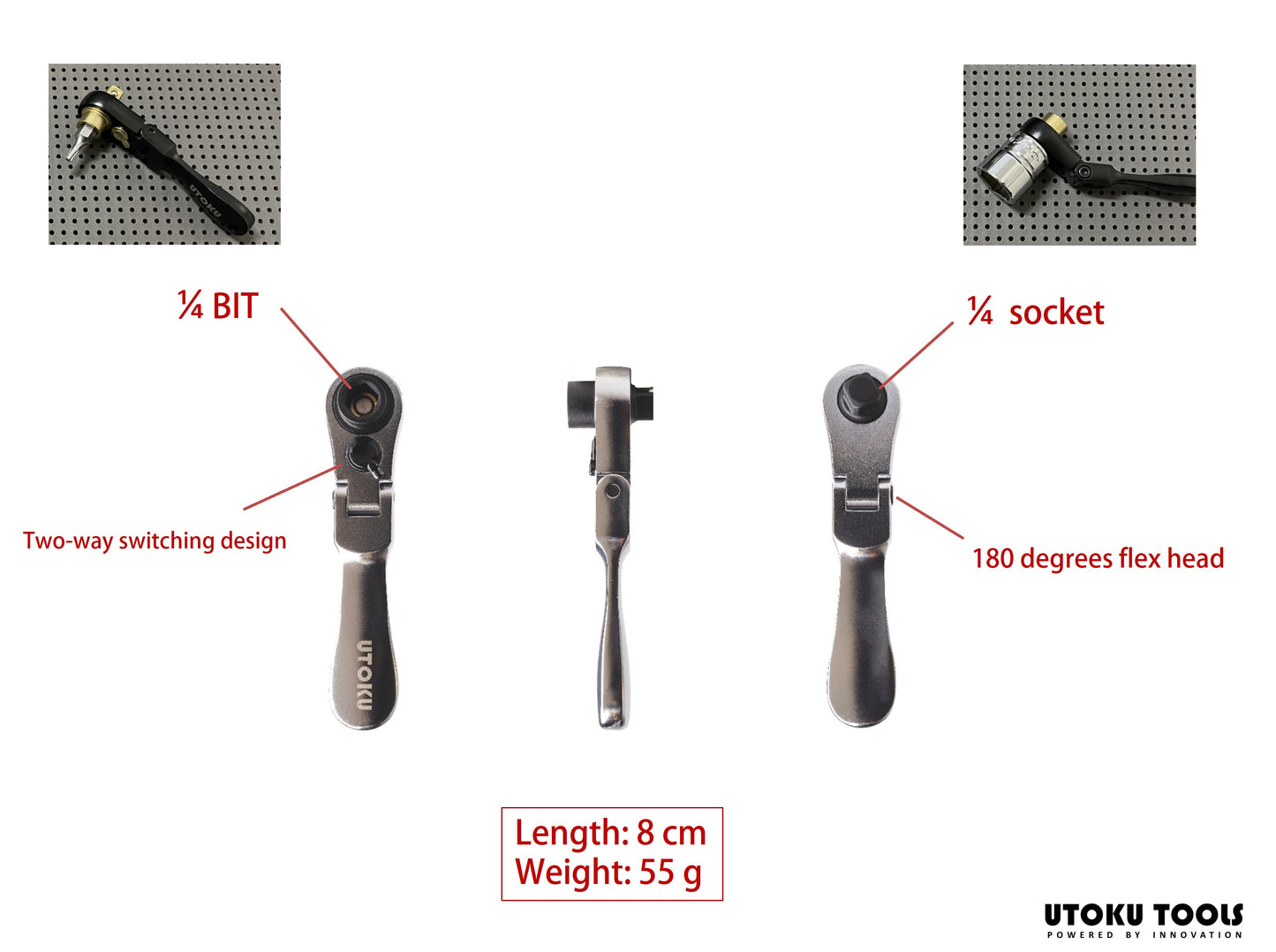 Utoku Mini Ratchet - Titanium Plated UT-FXRGM-Ti