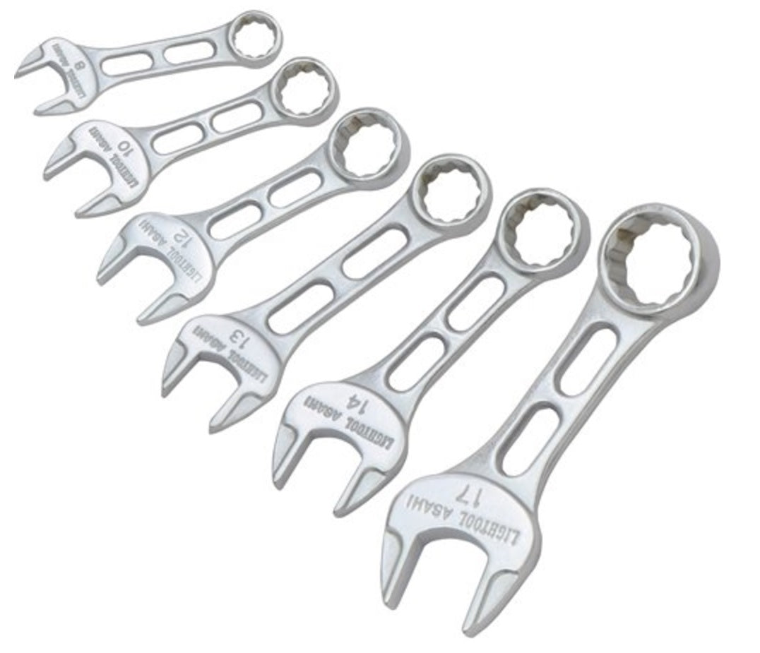 ASAHI LIGHTOOL Mini Combination Wrench Set LCWUS60