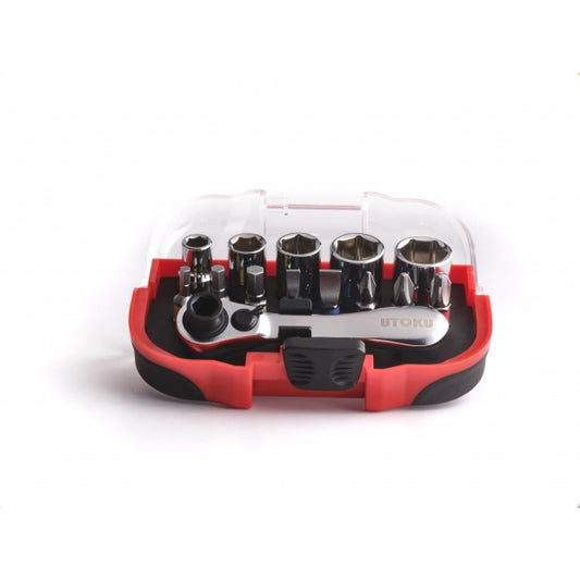 Utoku 14 Piece Mini Ratchet Socket and Bit Set UT-RGM-1