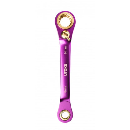 Utoku 4 in 1 Ratchet Wrench Purple UT-4in1-8-14PR