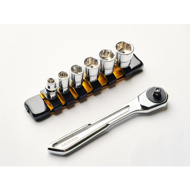 Utoku Nexper Anti-Slip Socket Set With 1/4" 90t Ratchet UT-NEXP-SST