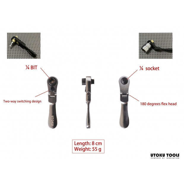 Utoku Mini Ratchet - Titanium Plated Indigo UT-FXRGM-Ti2