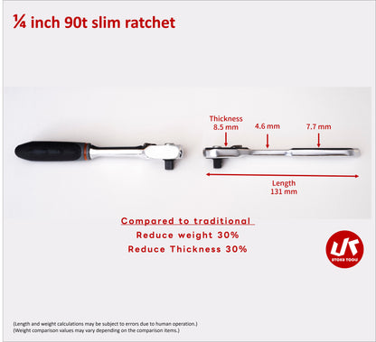 Utoku Nexper Anti-Slip Socket Set With 1/4" 90t Ratchet UT-NEXP-SST