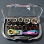 Utoku 14 Piece Mini Ratchet Socket and Bit Set Titanium Rainbow UT-NRGM-Ti