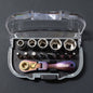 Utoku 14 Piece Mini Ratchet Socket and Bit Set Titanium Violet UT-NRGM-Ti3