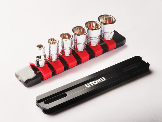 Utoku 1/4 in. Drive Nexper Anti-Slip Metric Socket Set Red UT-NEXP-SR