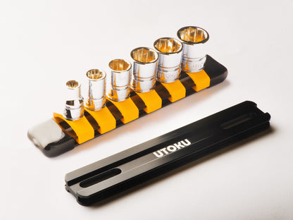 Utoku 1/4 in. Drive Nexper Anti-Slip Metric Socket Set Yellow UT-NEXP-SY