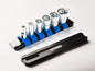 Utoku 1/4 in. Drive Nexper Anti-Slip Metric Socket Set Blue UT-NEXP-SB