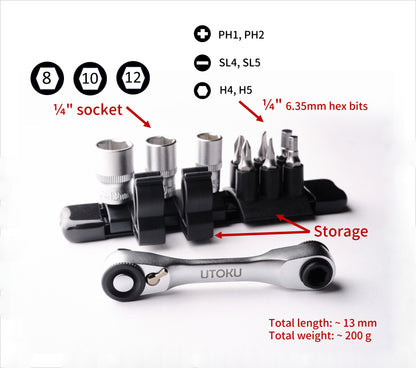 Utoku 90T Double Pico Ratchet Wrench Set UT-pico-s1