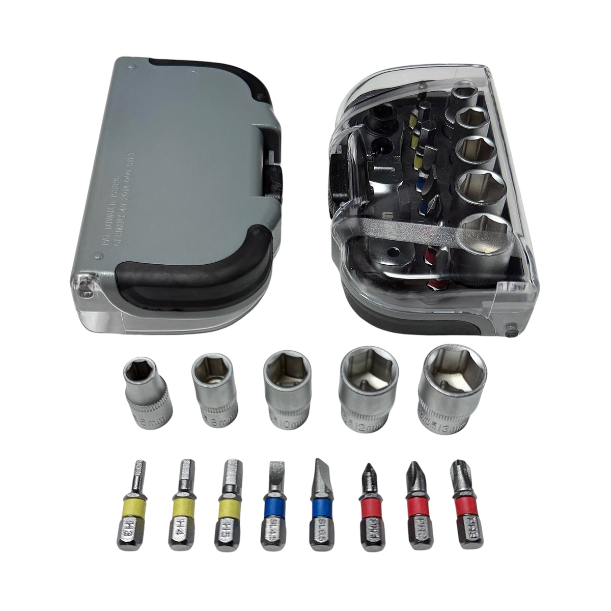 Utoku 14 Piece Mini Ratchet Socket and Bit Set Titanium Rainbow UT-NRGM-Ti