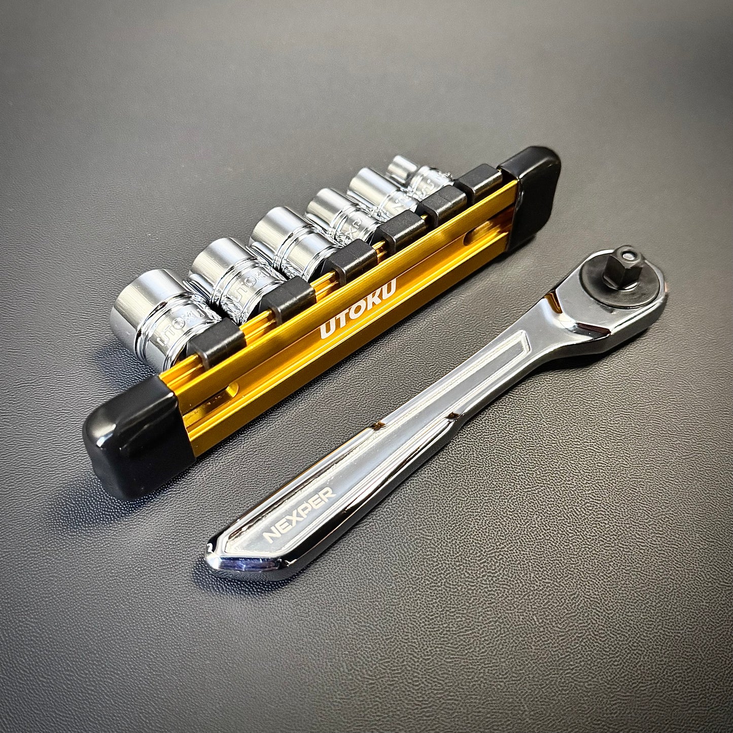 Utoku Nexper Anti-Slip Socket Set With 1/4" 90t Ratchet UT-NEXP-SST