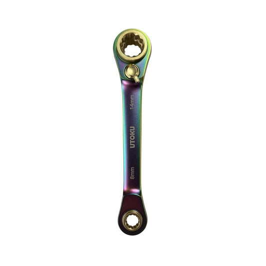 Utoku 4 in 1 Ratchet Wrench Titanium Plated UT-4in1-8-14Ti