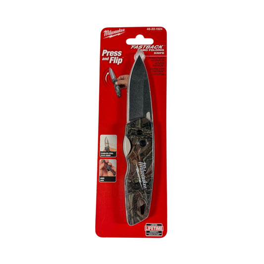 Fastback Camo Folding Knife 48-22-1524