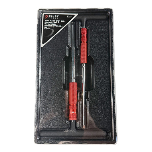 Sunex Tools 1/4 in. And 3/8 in. Drive Comfort Grip Adjustable T-Handle Speeder 2 Piece Set 9727