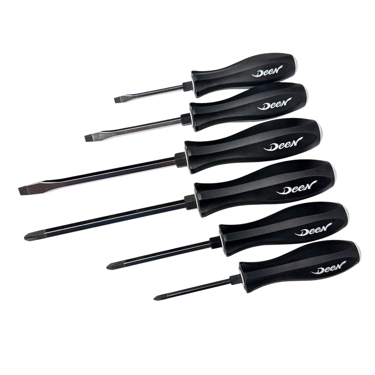 DEEN Striking Cap Screwdriver Set Black 6 Piece DND06PGBKSET