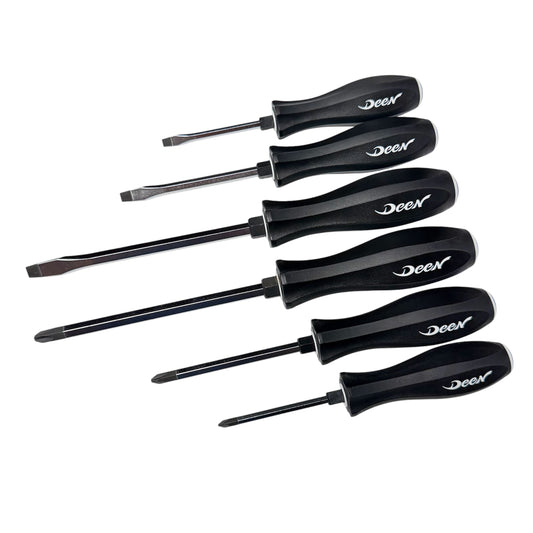 DEEN Striking Cap Screwdriver Set Black 6 Piece DND06PGBKSET
