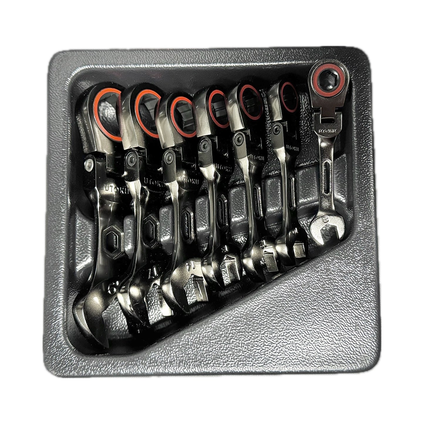 Utoku 120T 7 pc. Stubby Ratcheting Wrench Set Metric UT-NFXGEW-STTY