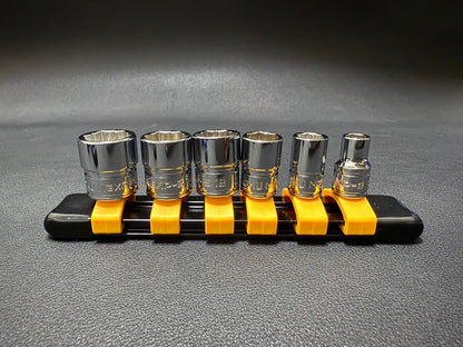 Utoku 1/4 in. Drive Nexper Anti-Slip Metric Socket Set Yellow UT-NEXP-SY