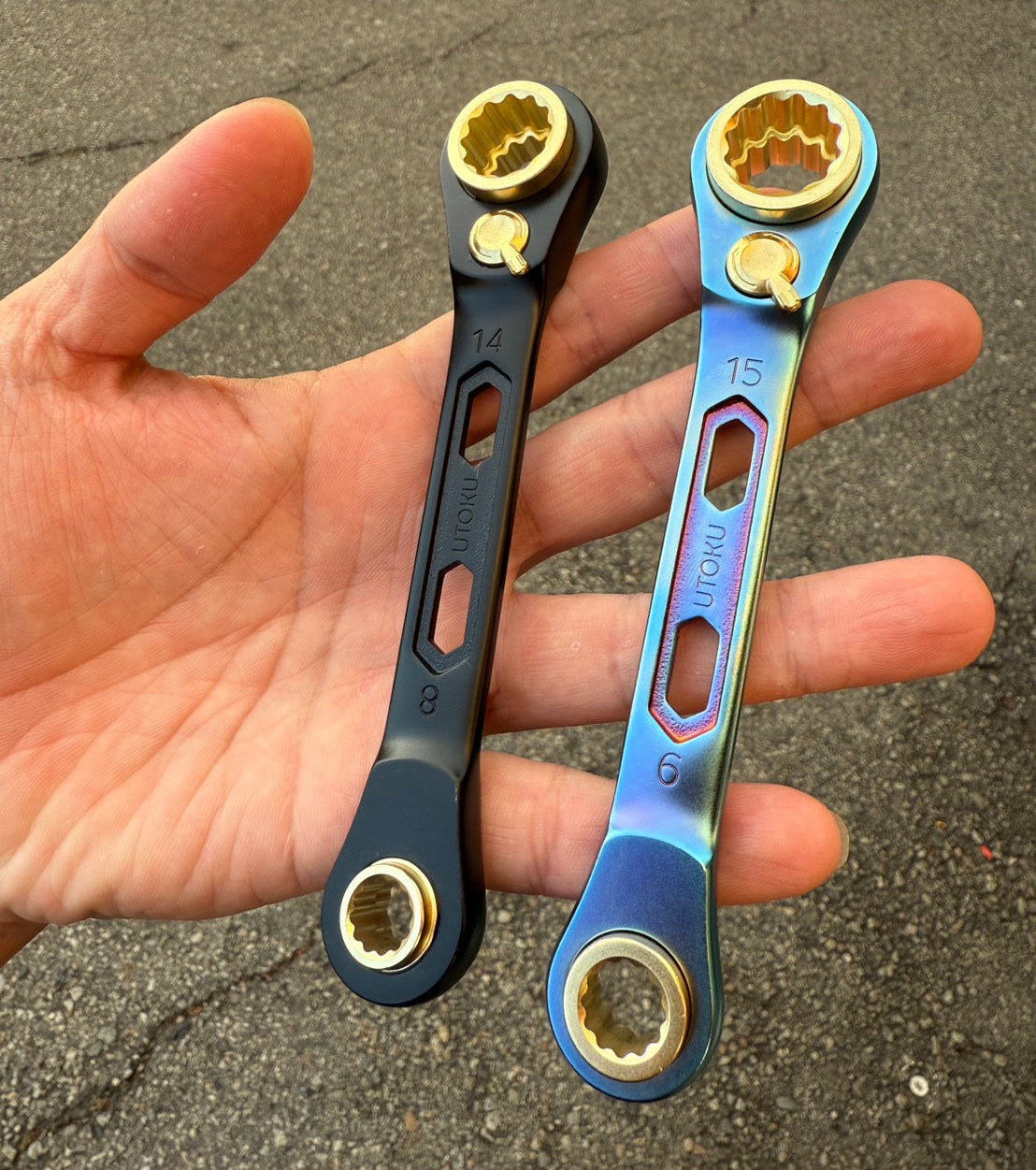 Utoku 4 in 1 Ratcheting Wrench Flat Black UT-4S814LB