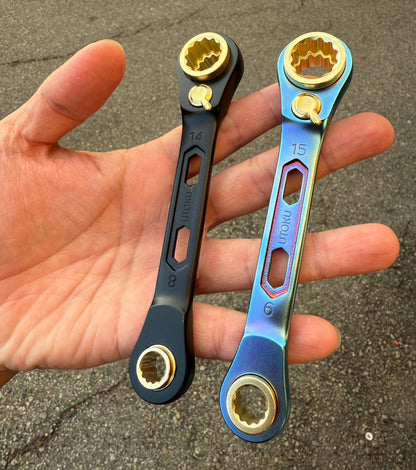 Utoku 4 in 1 Ratcheting Wrench Flat Black UT-4S814LB