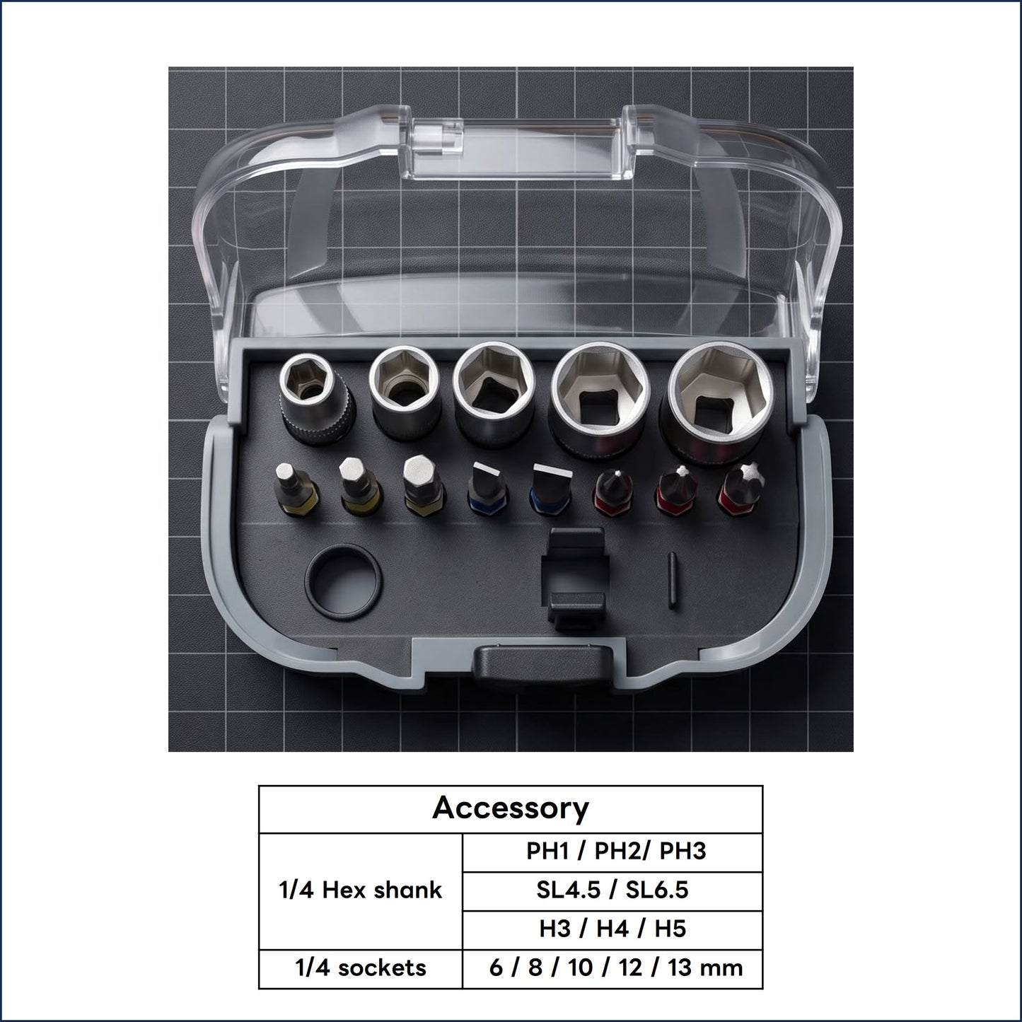 Utoku 14 Piece Mini Ratchet Socket and Bit Set Black UT-NRGM-1