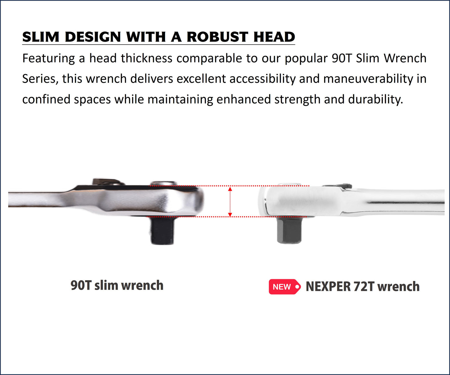 UTOKU 1/4 in. Drive Nexper Compact Head Ratchet UT-NPR-2120