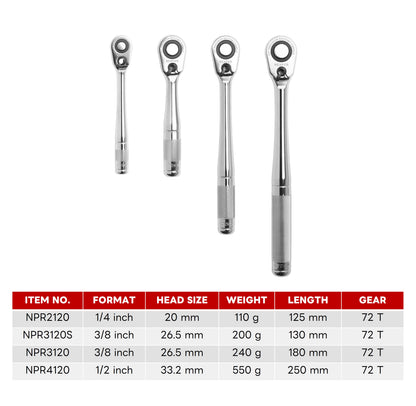 UTOKU 1/4 in. Drive Nexper Compact Head Ratchet UT-NPR-2120