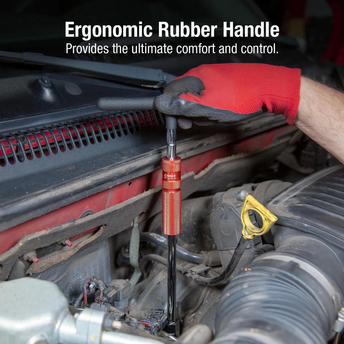 Sunex Tools 1/4 in. And 3/8 in. Drive Comfort Grip Adjustable T-Handle Speeder 2 Piece Set 9727